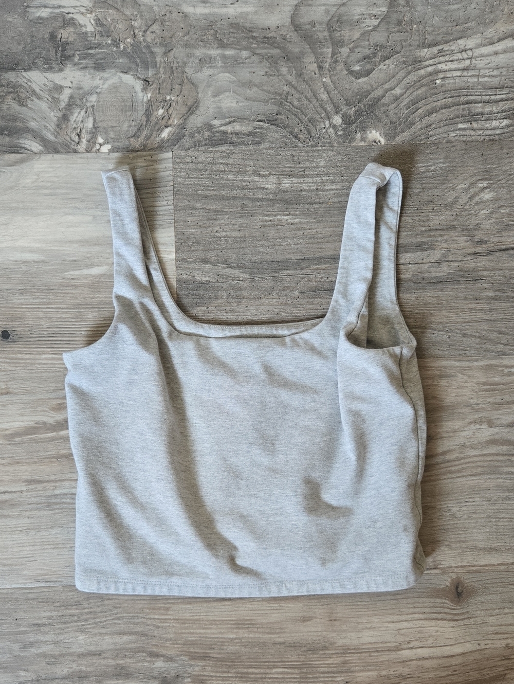 GAP Light Gray Square-Neck Crop Tank